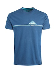Weird Fish Blue Pyramid Vista Chest Stripe Graphic T-Shirt - Image 5 of 6
