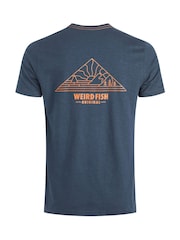 Weird Fish Blue Pyramid View Back Print Graphic T-Shirt - Image 6 of 6