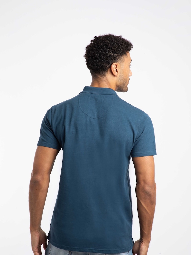 Azul - Weird Fish Miles Pique Polo Shirt - Imagen 2 de 6