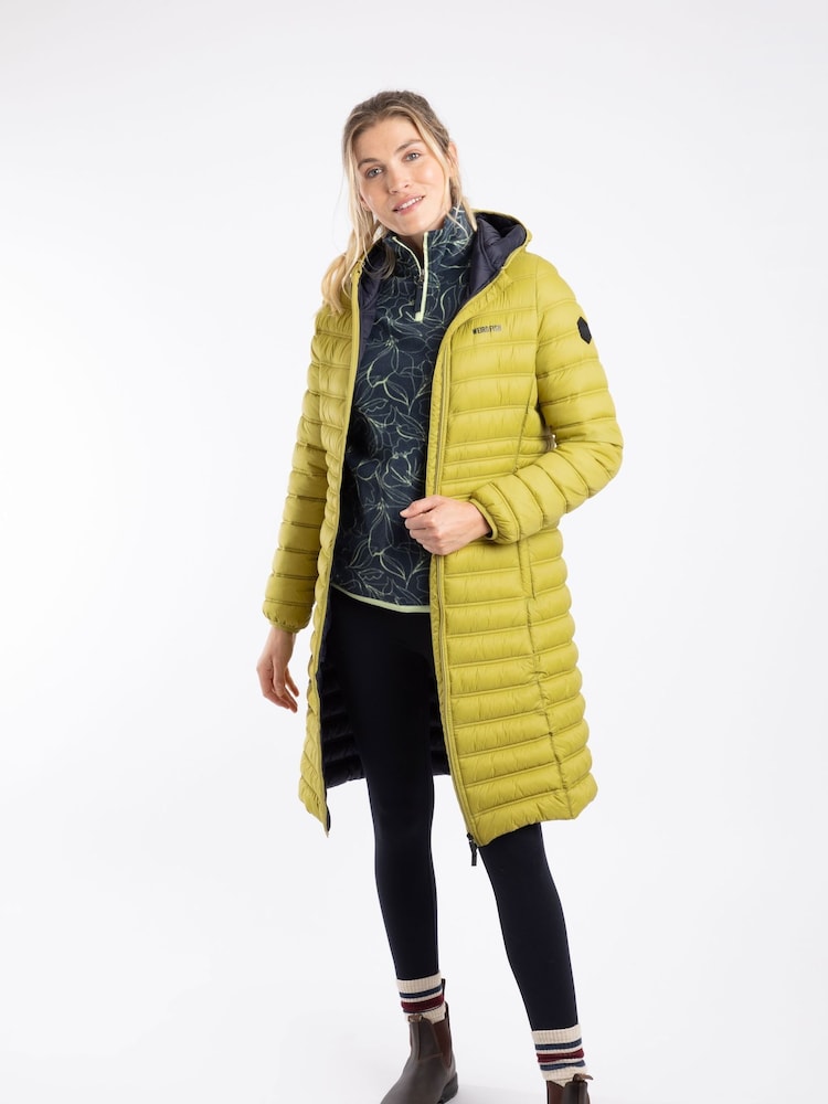 Weird Fish Green Ravinia Lightweight Padded Midline Jacket - Image 1 of 7 Weird Fish Green Ravinia Lightweight Padded Midline Jacket - Image 1 of 7