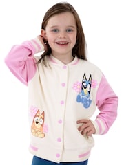 Character Pink Bluey And Bingo Girls Bomber Jacket - Image 6 of 11