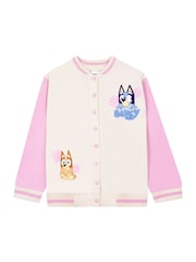 Character Pink Bluey And Bingo Girls Bomber Jacket - Image 7 of 11