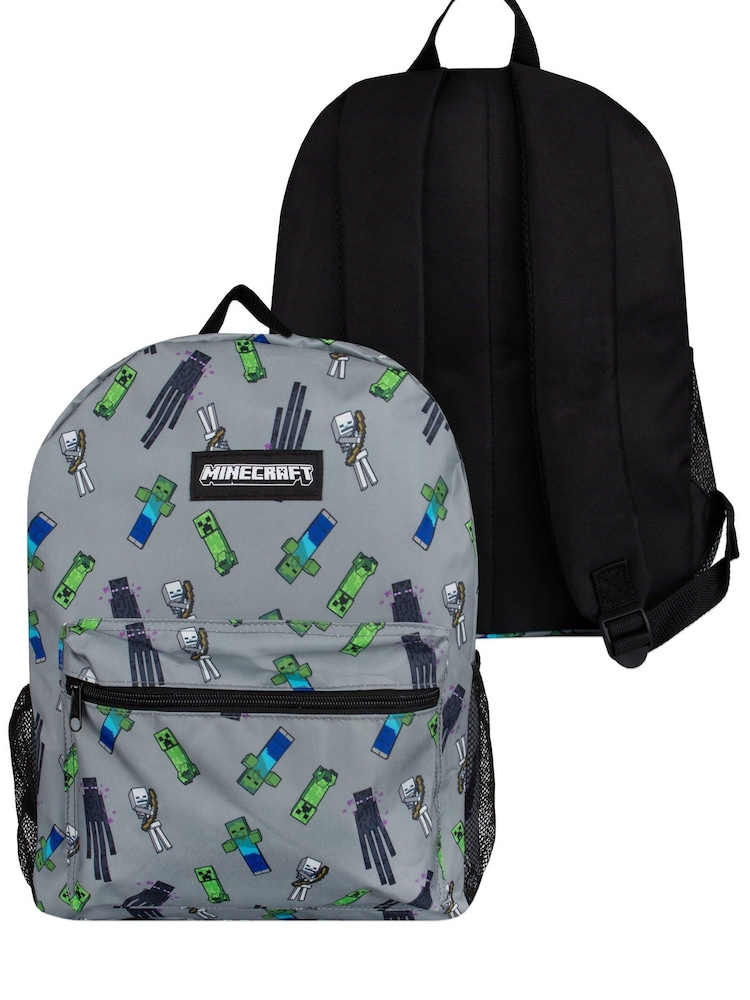 Character Minecraft 4 Piece Backpack Lunch bag And Water Bottle Set - Imagen 2 de 8