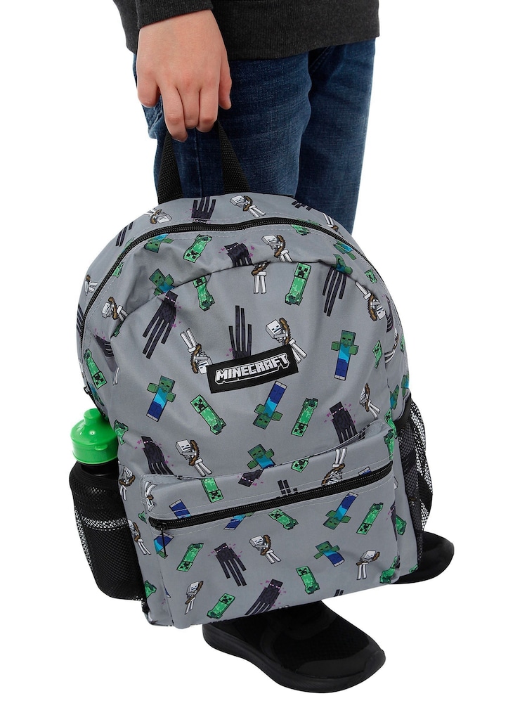 Character Minecraft 4 Piece Backpack Lunch bag And Water Bottle Set - Imagen 8 de 8