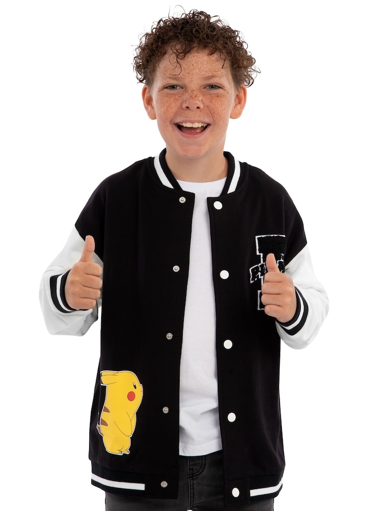 Character Black Pokemon Bomber Jacket - Image 1 of 12 Character Black Pokemon Bomber Jacket - Image 1 of 12