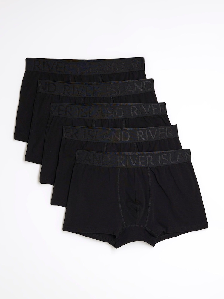 River Island Jacquard Waistband Trunks 5 Pack - Bild 1 von 3