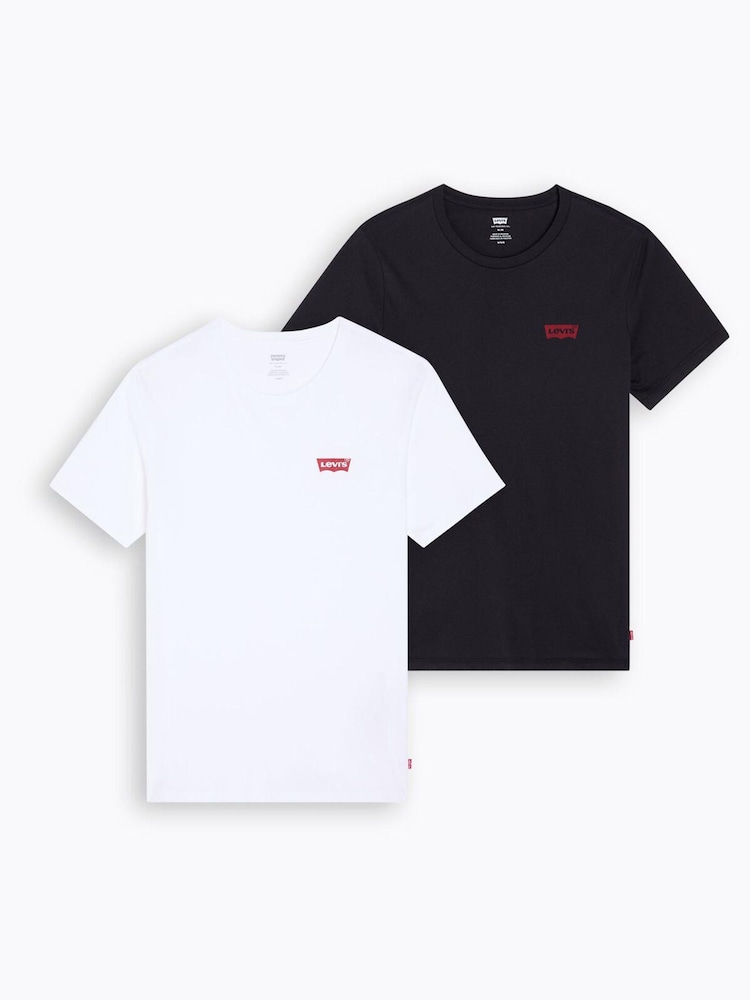 Levi's® Black/white Crewneck Graphic T-Shirts 2 Pack - Image 1 of 9