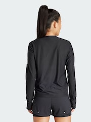 adidas Black Own The Run Long Sleeve Long-Sleeve Top - Image 1 of 4