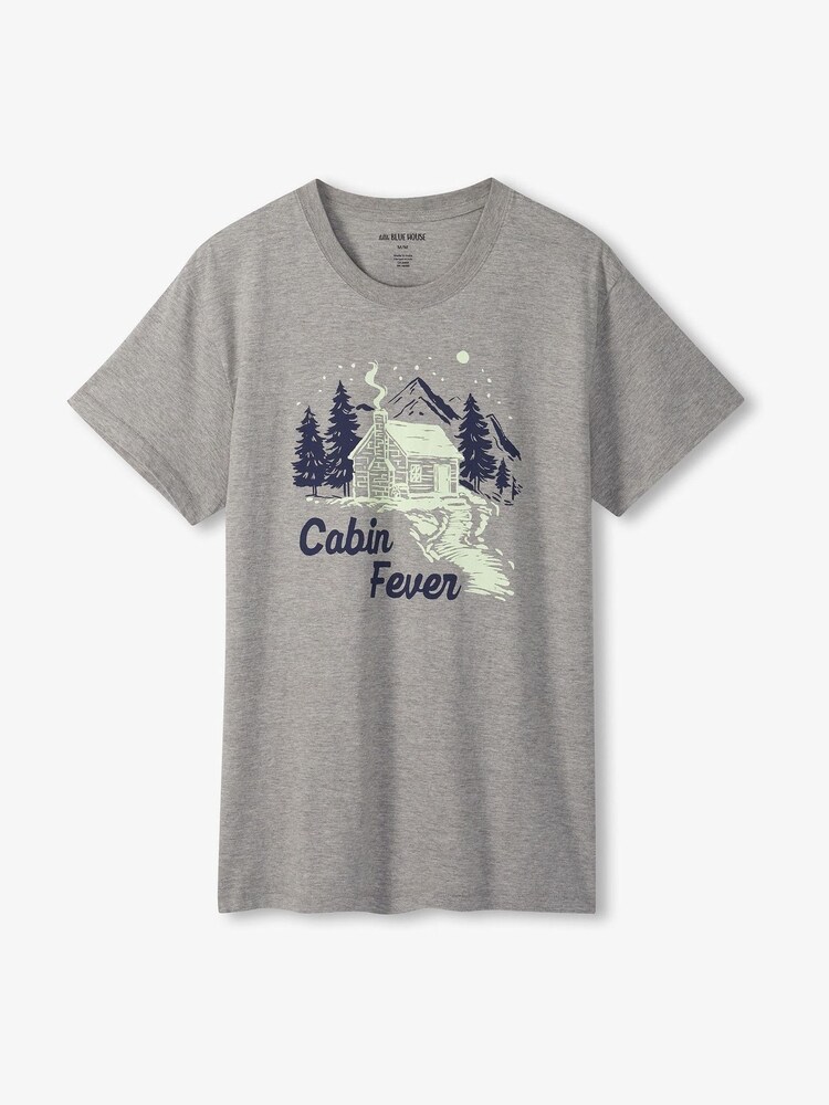 Hatley Grey Winter Cabin Men's T-Shirt - Image 3 of 3 Hatley Grey Winter Cabin Men's T-Shirt - Image 3 of 3