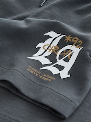 Charcoal Grey Heavyweight Short Sleeve T-Shirt and Shorts Set (3-16yrs) - Image 5 of 6