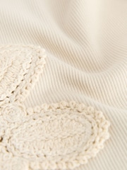 Ecru Ribbed Crochet Vest Top - Image 7 of 8