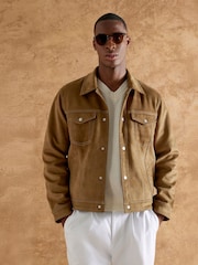 River Island Brown Suedette Western Jacket - Image 1 of 4