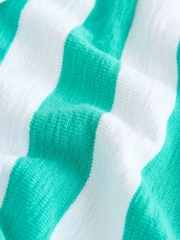 Green/Ecru Stripe Graphic Jersey Shorts - Image 3 of 5