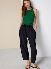 Green Ribbed Crochet Vest Top - Image 3 of 8