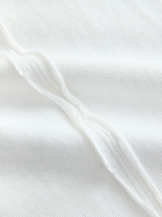 白色 - Raw Seam Detail Thick Strap Vest - 圖片 8/8