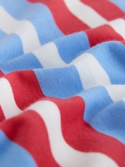 Blue/Red Stripe Cap Sleeve T-Shirt - Image 8 of 8