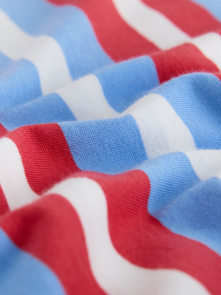 Blue/Red Stripe Cap Sleeve T-Shirt - Image 8 of 8