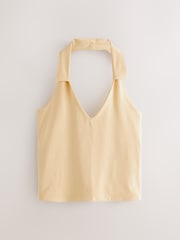Yellow Collar Halter Neck Top - Image 1 of 3