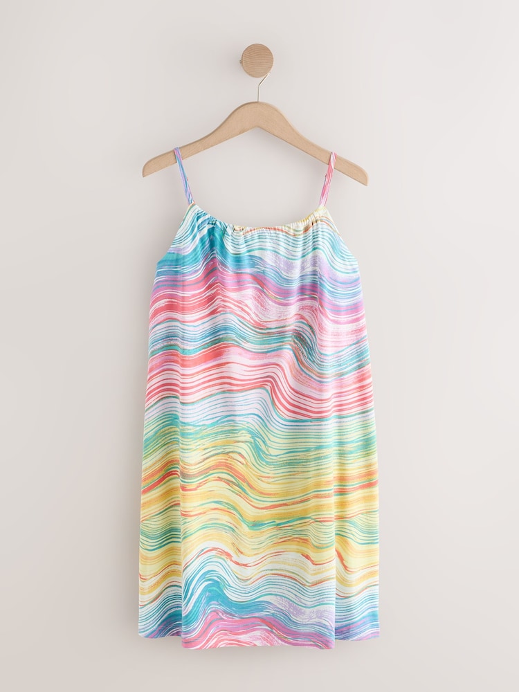 Pink/Blue/Yellow Lightweight Mini Dress - Image 1 of 3