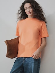 Orange Heavyweight Short Sleeve Crew Neck T-Shirt - Image 1 of 7