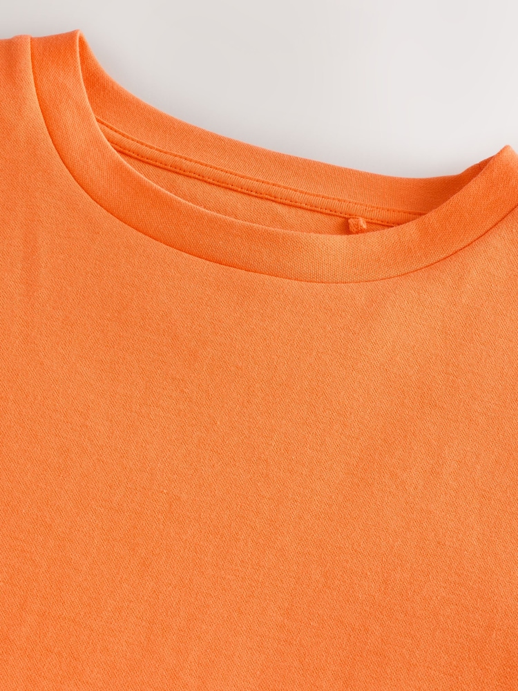 Orange Heavyweight Short Sleeve Crew Neck T-Shirt - Image 7 of 7