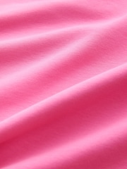 Bright Pink Oversized Boxy Fit Heavyweight Crew Neck T-Shirt - Image 6 of 7