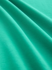 Aqua Blue Oversized Boxy Fit Heavyweight Crew Neck T-Shirt - Image 5 of 6