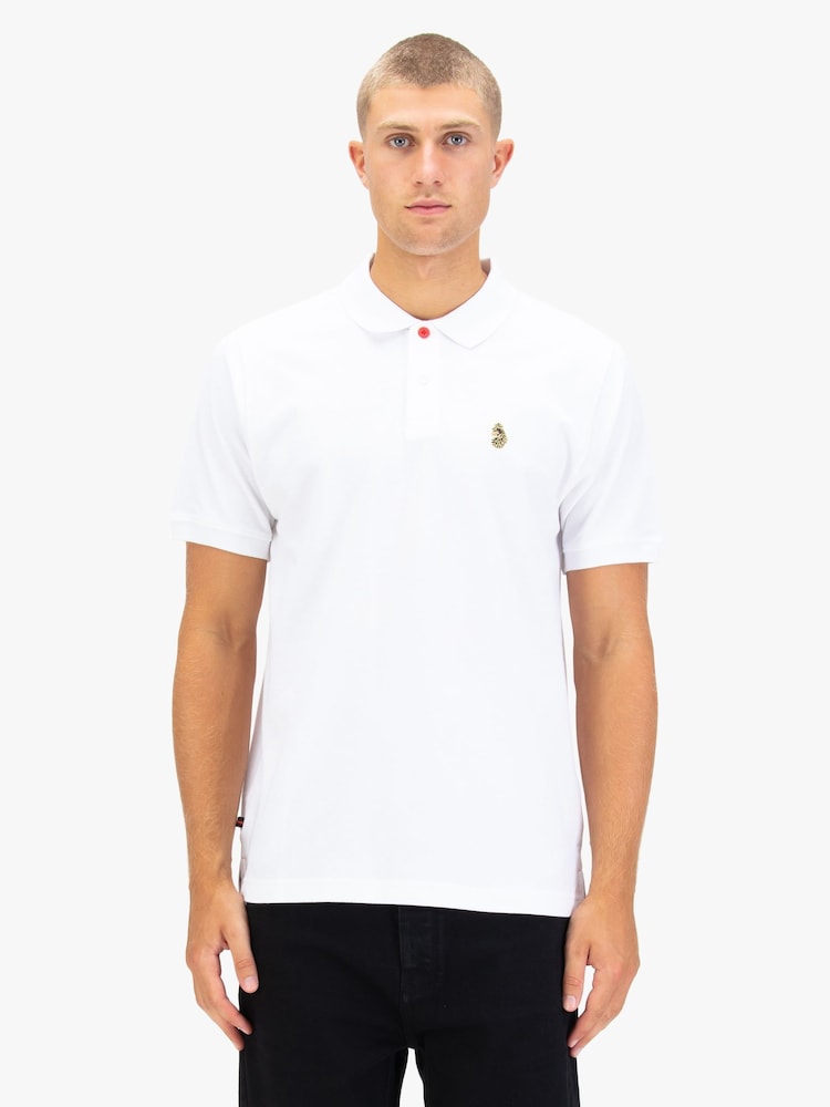 Luke 1977 New Mead Polo Shirt White - Image 1 of 6 Luke 1977 New Mead Polo Shirt White - Image 1 of 6