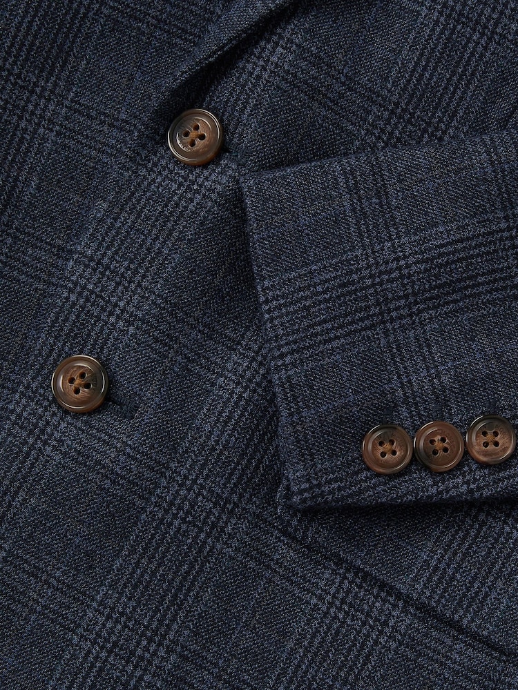 Monsoon Blue Oliver Check Pocket Detail Blazer - Image 4 of 4 Monsoon Blue Oliver Check Pocket Detail Blazer - Image 4 of 4