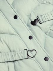 Monsoon Green Belted Puffer Coat - Image 4 of 4