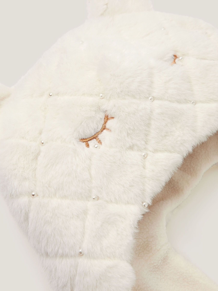 Monsoon Cream Pearly Cat 3-in-1 Hat Scarf - Image 2 of 3 Monsoon Cream Pearly Cat 3-in-1 Hat Scarf - Image 2 of 3
