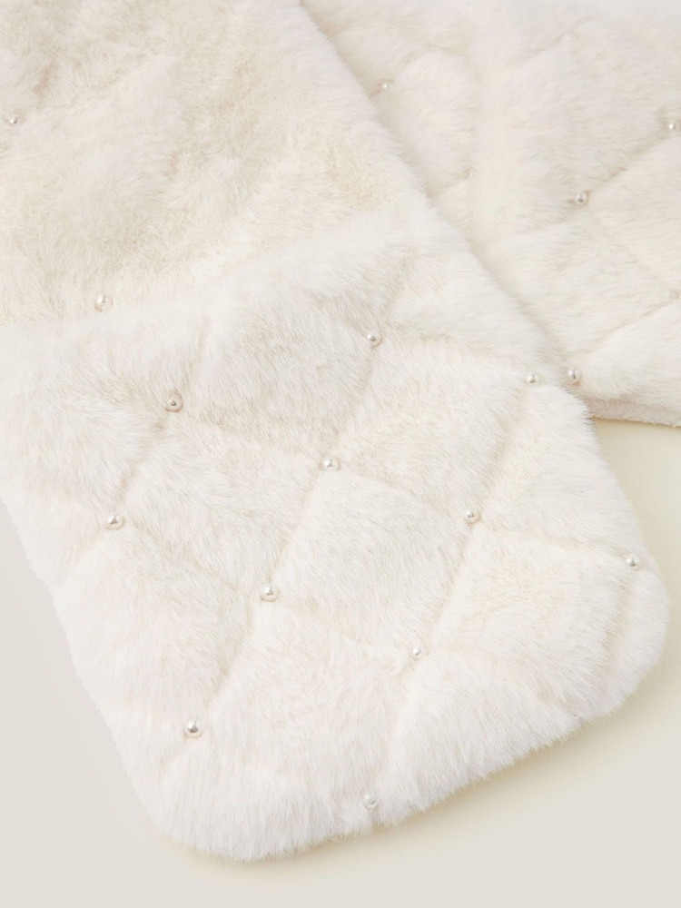 Monsoon Cream Pearly Cat 3-in-1 Hat Scarf - Image 3 of 3 Monsoon Cream Pearly Cat 3-in-1 Hat Scarf - Image 3 of 3
