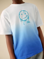 Blue/White Dip Dye Short Sleeve Graphic T-Shirt (3-16yrs) - Image 4 of 8