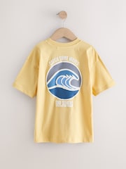 Yellow Waves Short Sleeve Graphic T-Shirt (3-16yrs) - Image 7 of 9