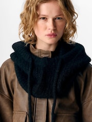 OBJECT Black Knit Balaclava Scarves - Image 2 of 4