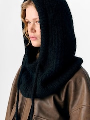 OBJECT Black Knit Balaclava Scarves - Image 3 of 4