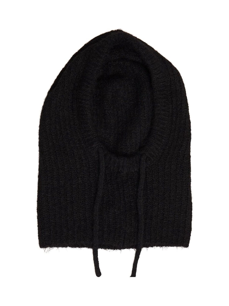 OBJECT Black Knit Balaclava Scarves - Image 4 of 4