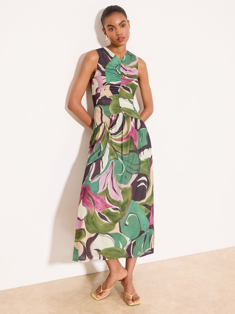 Lipsy Midikleid aus bedrucktem Jersey mit tief angesetzter Taille - Bild 1 von 5 Lipsy Midikleid aus bedrucktem Jersey mit tief angesetzter Taille - Bild 1 von 5