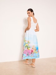 Lipsy Jersey Printed Hybrid Midi Dress - Image 4 of 4