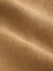 Neutral Regular Fit 100% Linen Signature Short Sleeve Shirt - Image 7 of 7