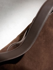 Maro Ciocolată - N.Premium Suede Bucket Bag - Imaginea 9 din 9