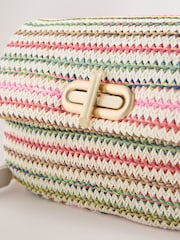 Stripe Raffia Effect Cross-Body Bag - Image 2 of 5