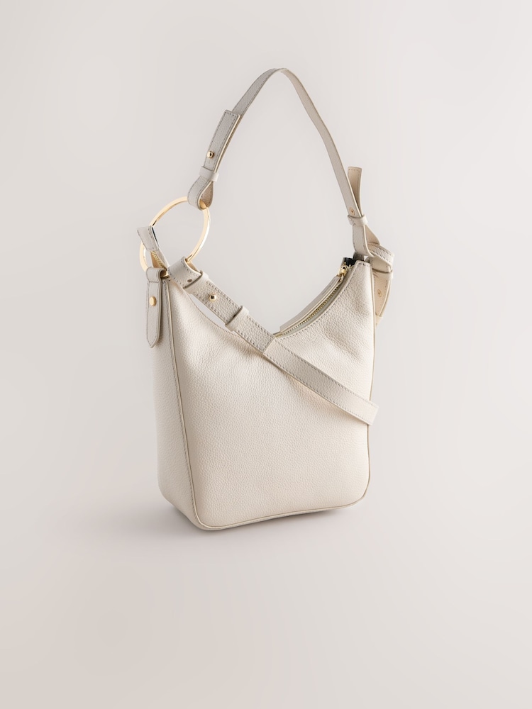 Bone Hardware Detail Bucket Bag - Image 1 of 9 Bone Hardware Detail Bucket Bag - Image 1 of 9