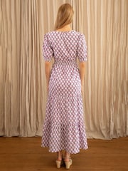 Aspiga Pink Billie Short Sleeve Cotton Dress - Image 3 of 5