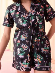 Cath Kidston Black Island Print Short Sleeve Pyjamas Set - Image 5 of 8