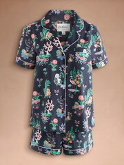 Cath Kidston Black Island Print Short Sleeve Pyjamas Set - Image 6 of 8