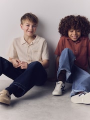 The Set 2 Pack Slub Cotton Button Through Cardigans Red/Ecru - Image 4 of 6