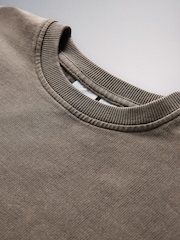 The Set 2 Pack Jersey Cotton Washed Oversized T-Shirt and Shorts Set Blue/Brown - Image 10 of 11