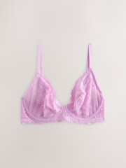 Bənövşəyi/Şaftalı/Mavi - DD+ Krujeva Bras 3 Paketi - 7şəkildən 3 şəkil