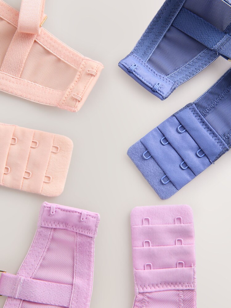 Bənövşəyi/Şaftalı/Mavi - DD+ Krujeva Bras 3 Paketi - 7şəkildən 7 şəkil